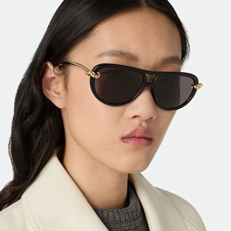 Damen Retro-Sonnenbrille mit elegantem Rahmen und polarisierten Gläsern Brehn