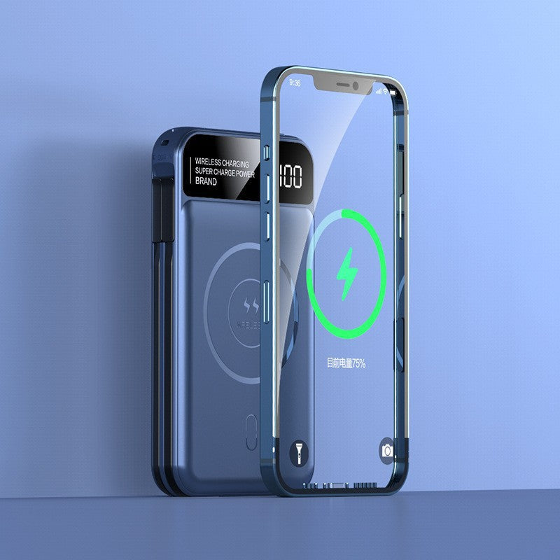 Kabellose Powerbank mit Innovativer Schnellladefunktion und Digitaler Anzeige Brehn