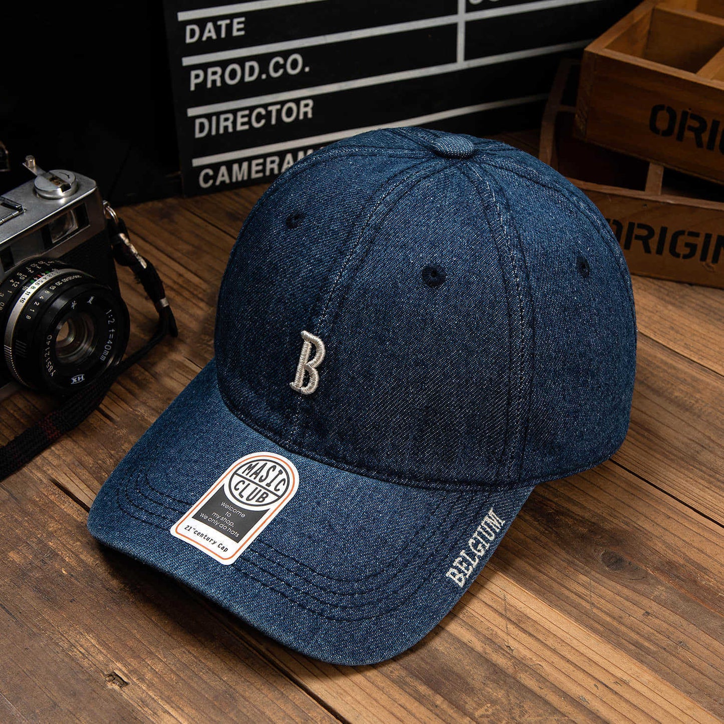 Herren Denim Bestickte Baseballmütze Brehn