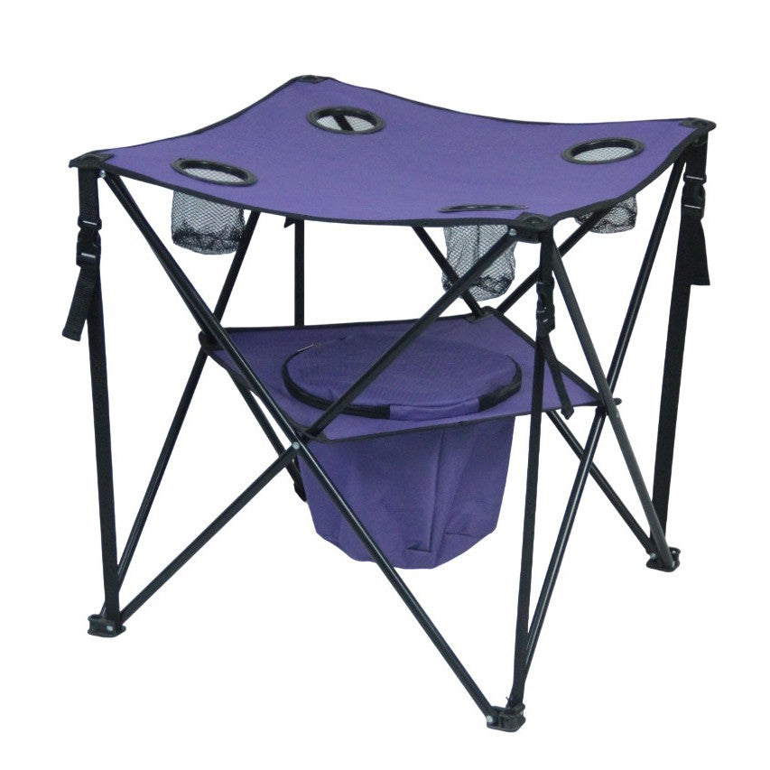 Camping Tisch mit integrierten Getränkehaltern Brehn