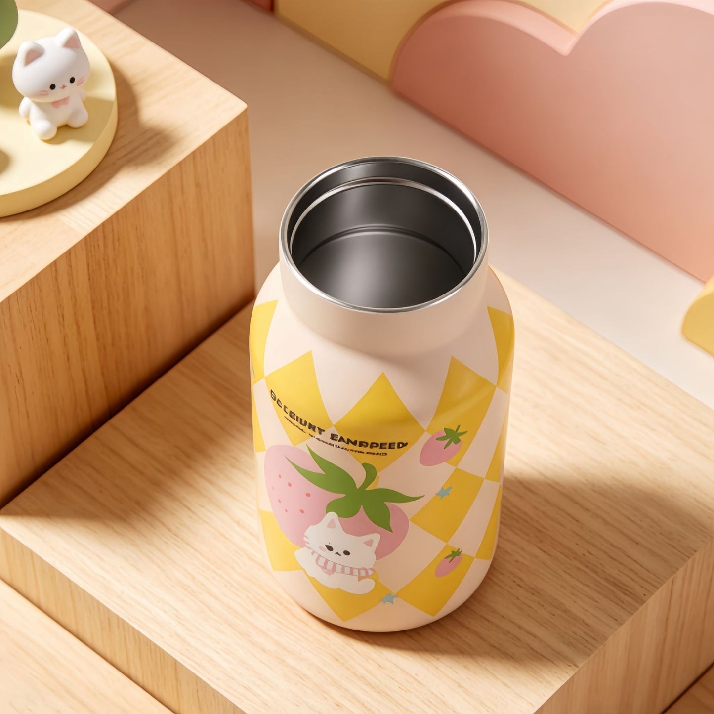 Isolierte Trinkflasche mit Süßem Hundedesign und Praktischem Tragegurt Brehn