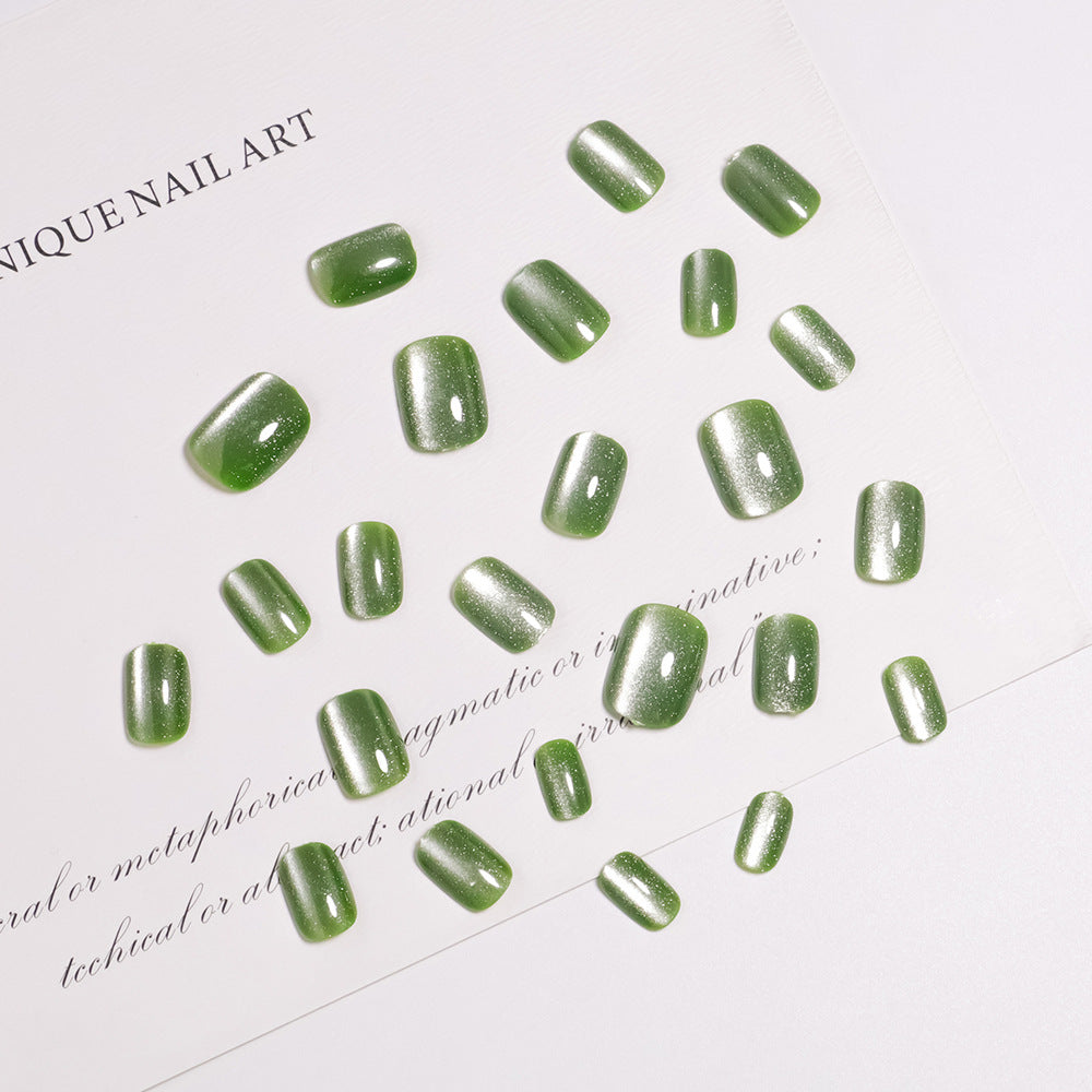 Glitzernde matte Finish Press-On Nagelset Brehn