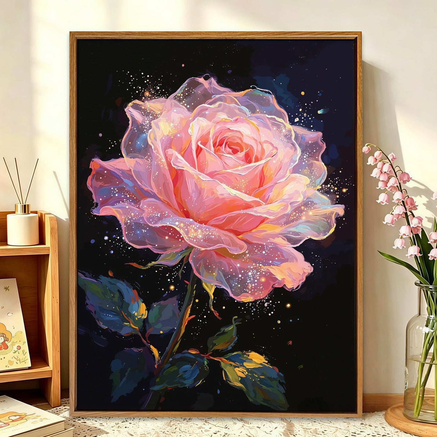 Florale Galaxie Leinwandkunst Brehn