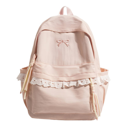 Stilvoller Bestickter Rucksack mit Schleifenakzent Brehn
