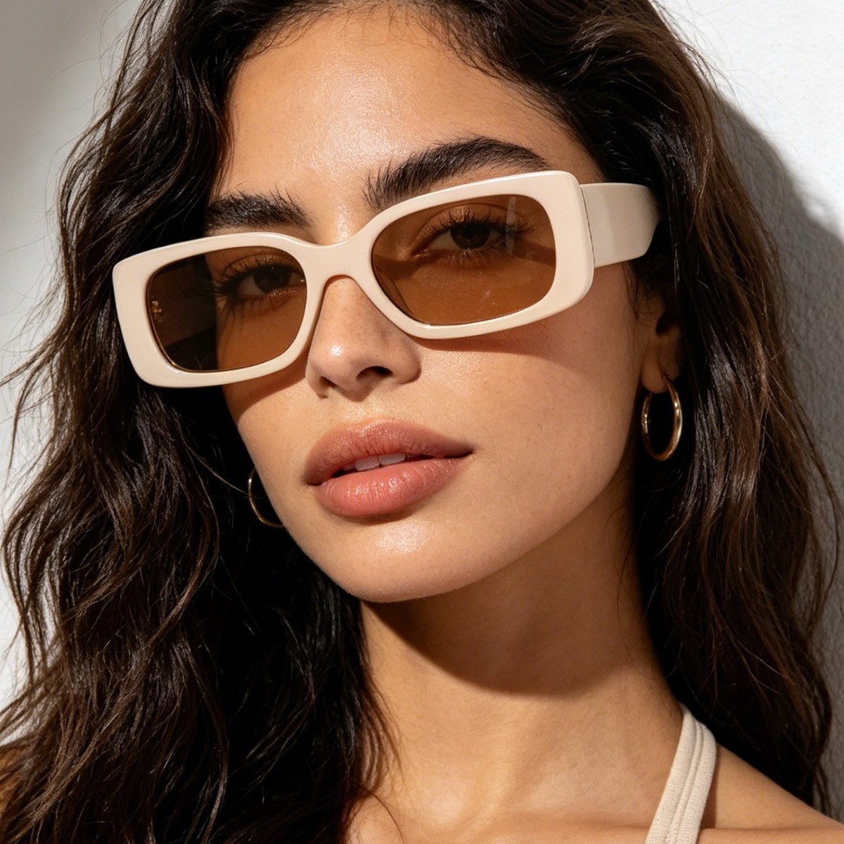 Damen modische Sonnenbrille mit extravagantem quadratischen Rahmen Brehn