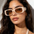 Damen modische Sonnenbrille mit extravagantem quadratischen Rahmen Brehn