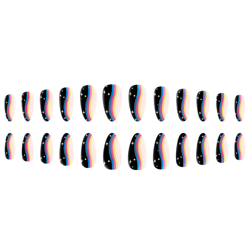 Künstlerisches Ombre Press-On Nageldesign Brehn