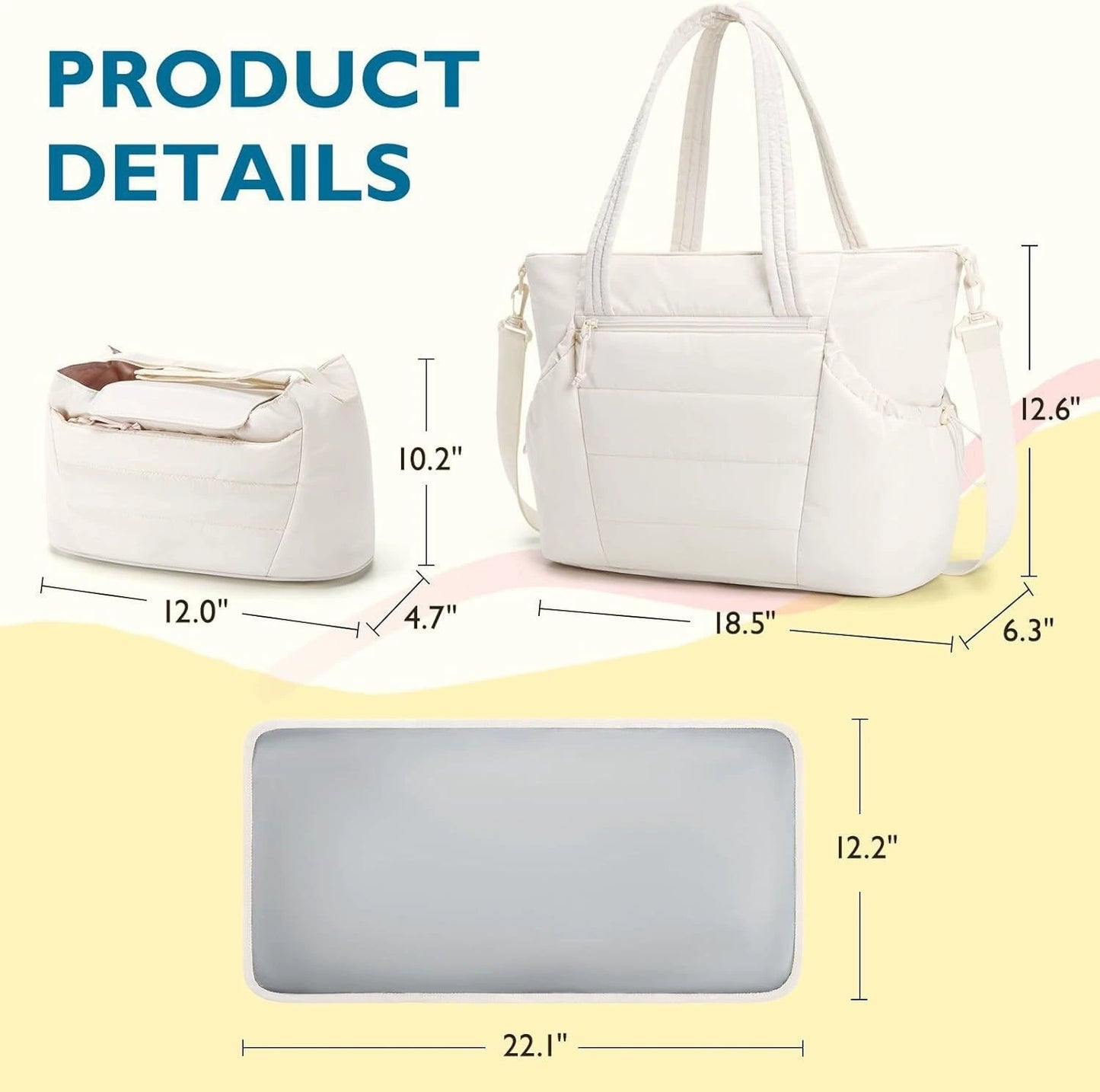 Multifunktionale Tasche mit Abnehmbaren Innentaschen Brehn