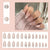 Kunstnagelset mit zartem Glitter und eleganten Schleifenverzierungen Brehn