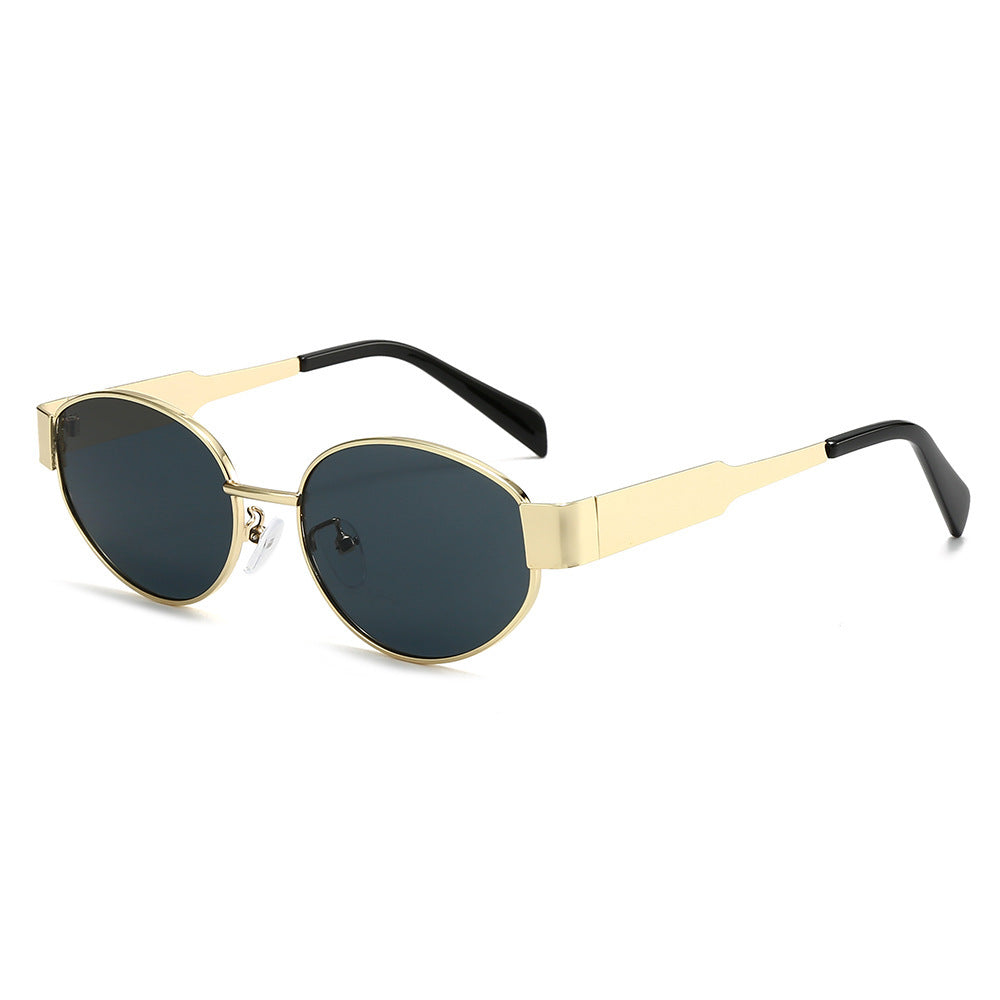 Modische Übergroße Sonnenbrille mit Metallrahmen Brehn