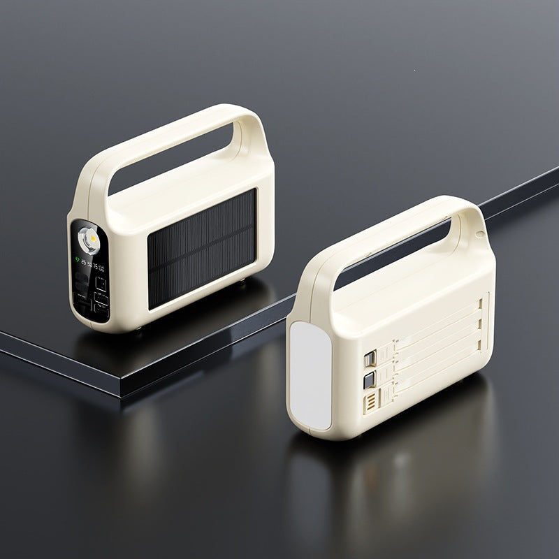 Tragbare Solar-Powerbank mit integrierter LED-Anzeige und ergonomischem Tragegriff Brehn