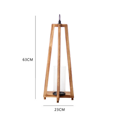 Elegante Laterne aus Holz und Glas Brehn