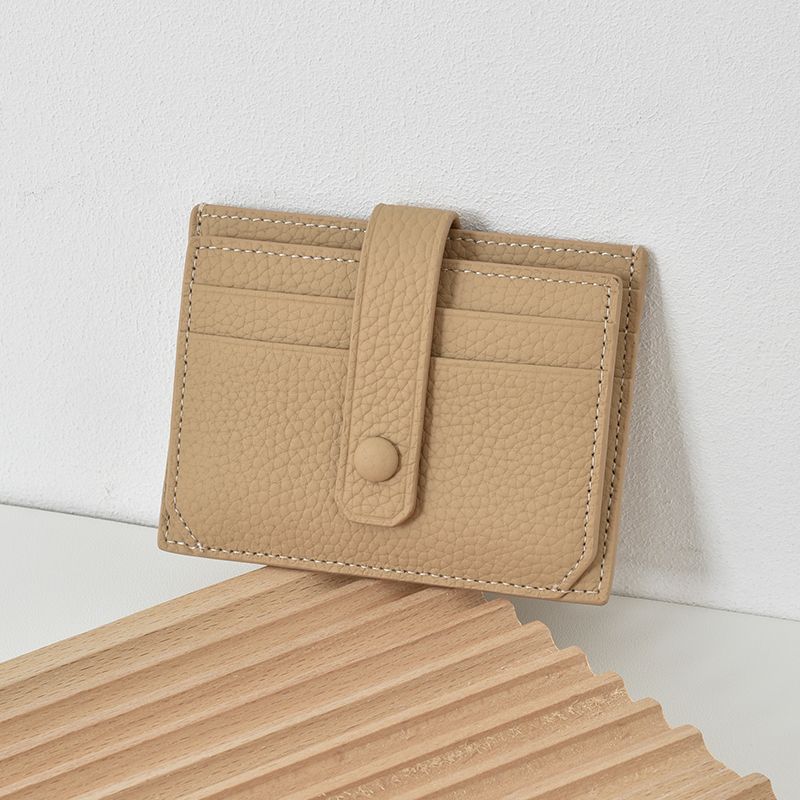 Premium Leder Snapverschluss Kartenhalter Brehn