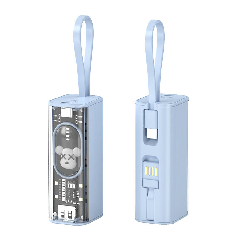 Tragbare Powerbank mit integriertem Ladekonzept und praktischer Trageschlaufe Brehn