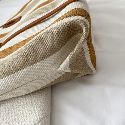 Gestreifte Woven Strand Tasche