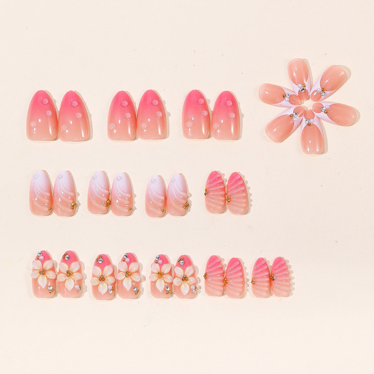 Elegante florale Acryl-Nagelverlängerungen Brehn 1789713211