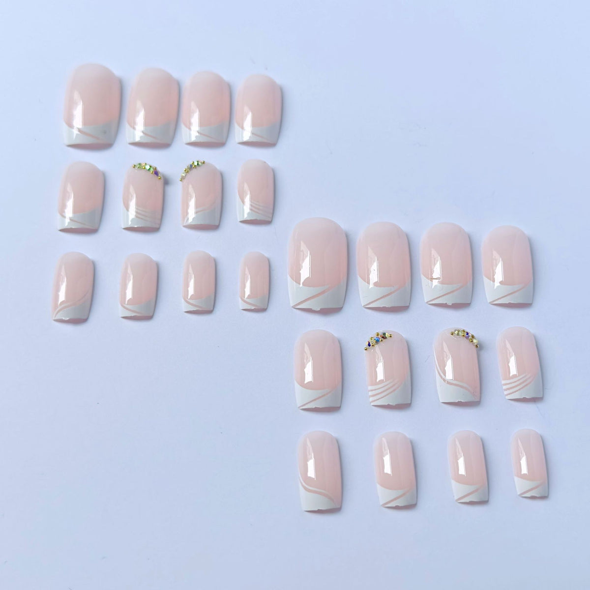 Elegantes französisches Spitzen-Nagelkunstdesign