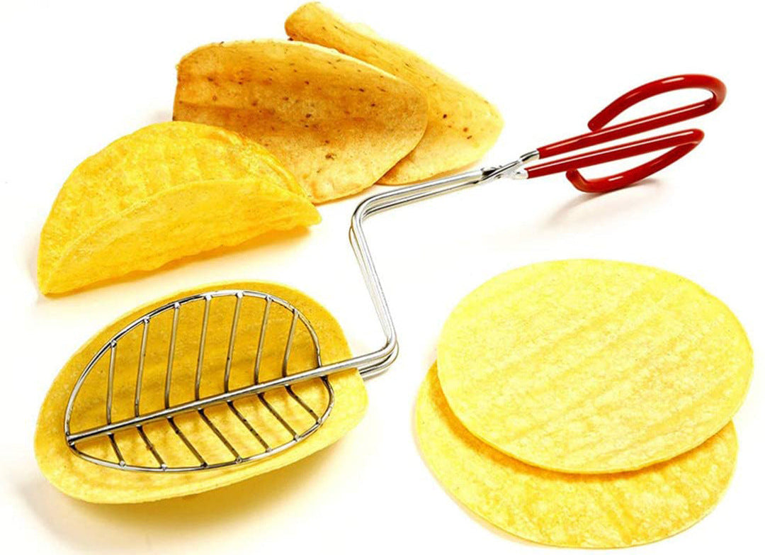 Tortilla-Faltzange Aus Rostfreiem Edelstahl mit Hitzbeständigem Griff Für Knusprige Taco-Schalen Brehn