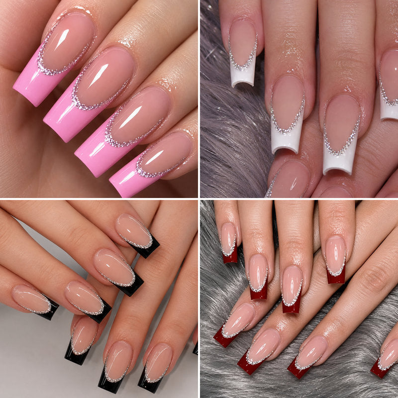 Premium Kunstnagel Set mit eleganter Verzierung Brehn