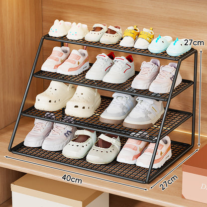 Multi-Tier Kompakt Metall Netz Schuhdisplay Regal für Eingangsbereich und Kleiderschrank