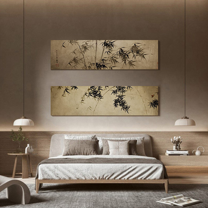 Abstract Bambus-inspirierte Wandkunst