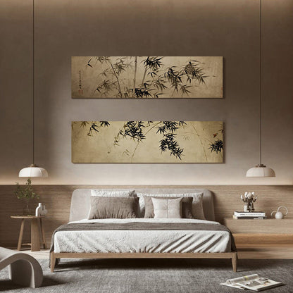 Abstract Bambus-inspirierte Wandkunst