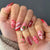 Kunstnagelset mit festlichen Zuckerstangen- und Weihnachtsmotiven Brehn