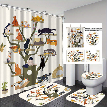 Digital Floral Theme Badezimmer Dekor Set Brehn