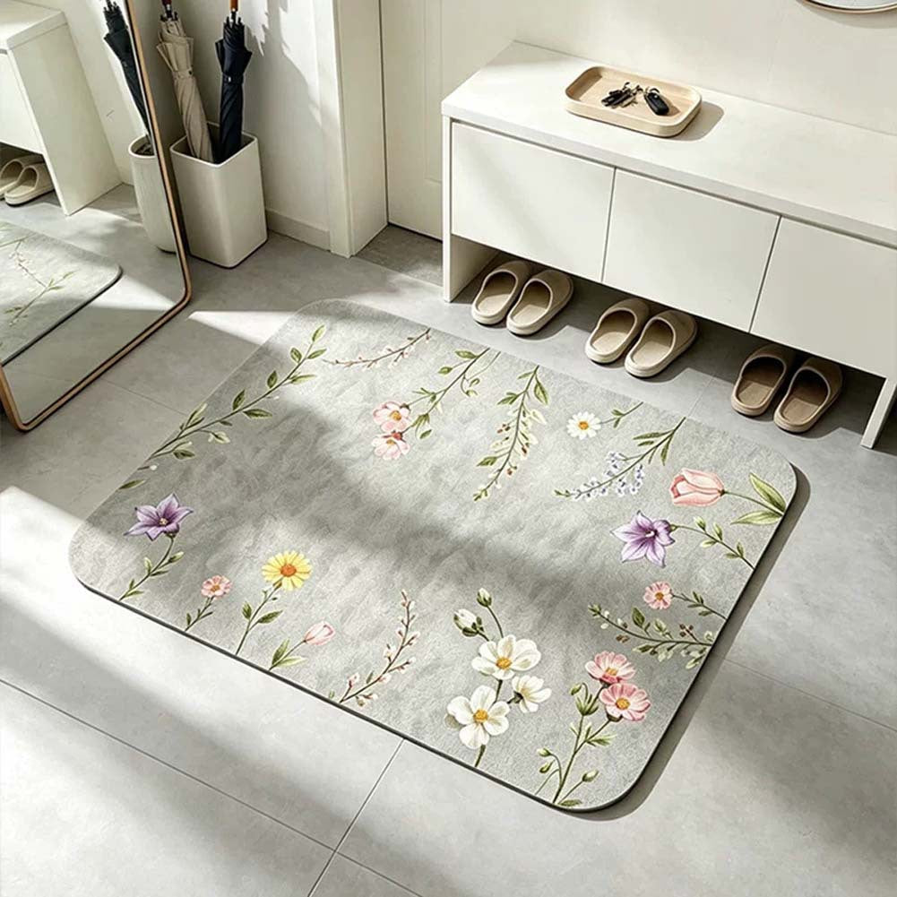 Florales Design Gedächtnisschaum Badmatte