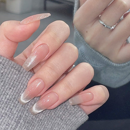 Premium Glänzende Ombre Press-On Nägel Brehn
