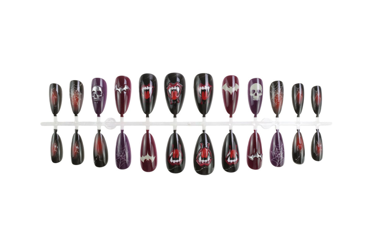 Halloween Kunstnagelset mit gruseligen Halloween-Motiven Brehn