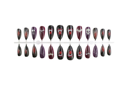 Halloween Kunstnagelset mit gruseligen Halloween-Motiven Brehn