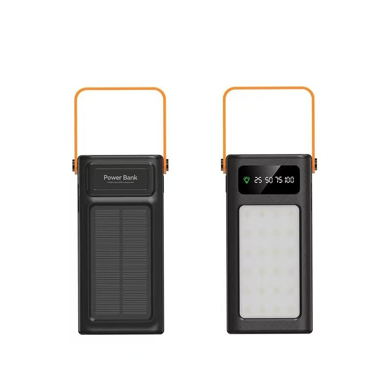 Tragbare Solar-Powerbank mit LED-Licht und digitale Ladeanzeige Brehn
