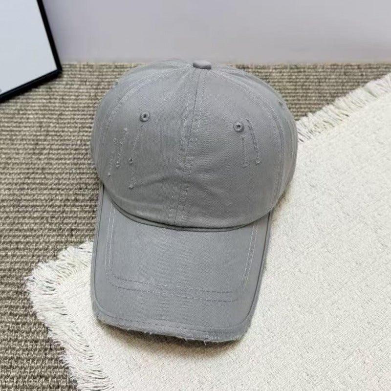 Damen Distressed Casual Twill Baseball Cap Brehn