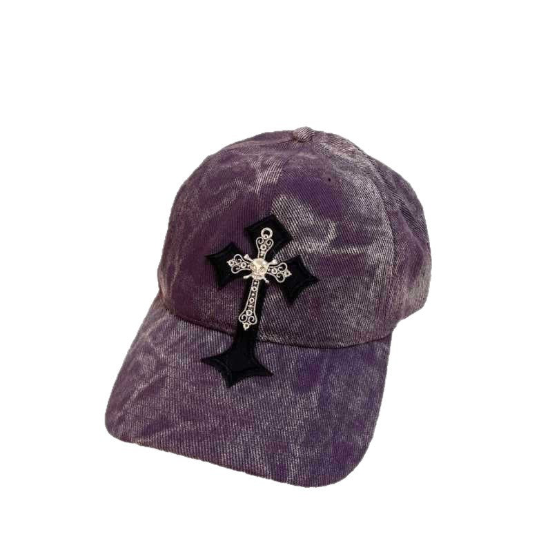 Herren Samt Bestickte Kreuz Baseballmütze Brehn