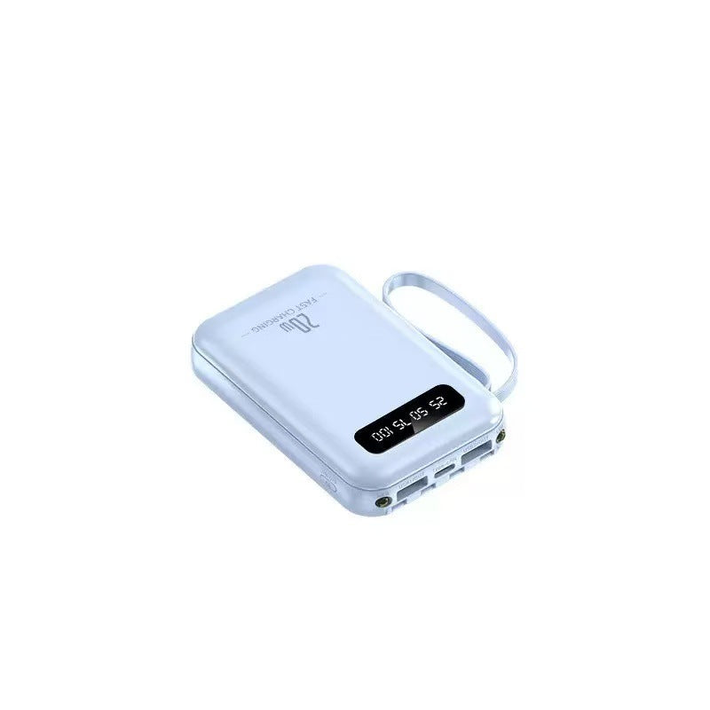 Kompakte Multi-Port tragbare Powerbank mit integrierten Kabeln Brehn
