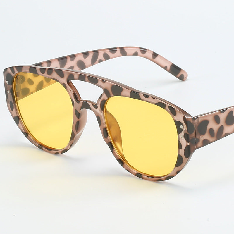 Damen Modische Sonnenbrille im stilvollen Leopardenmuster Brehn