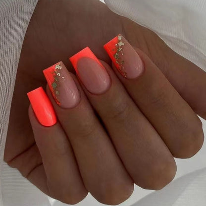 Neon Quadratische Acrylnagelverlängerungen Brehn