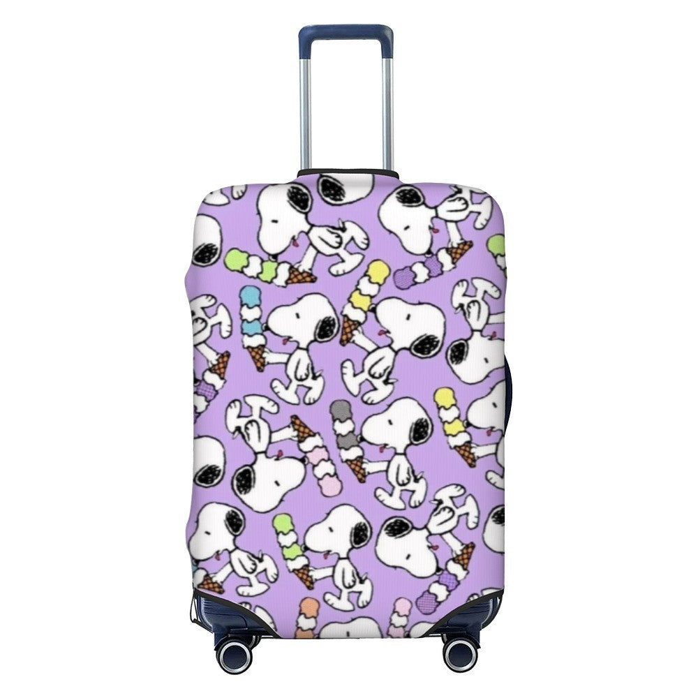 Unisex nan elastische Kofferhülle mit Snoopy Comicmotiv, dehnbarer Schutzbezug für Trolley mit vier Rollen Brehn