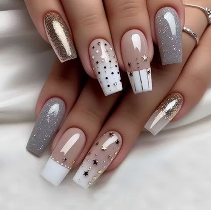 Glamouröse Sternen Nagelkunst Verbesserungen Brehn