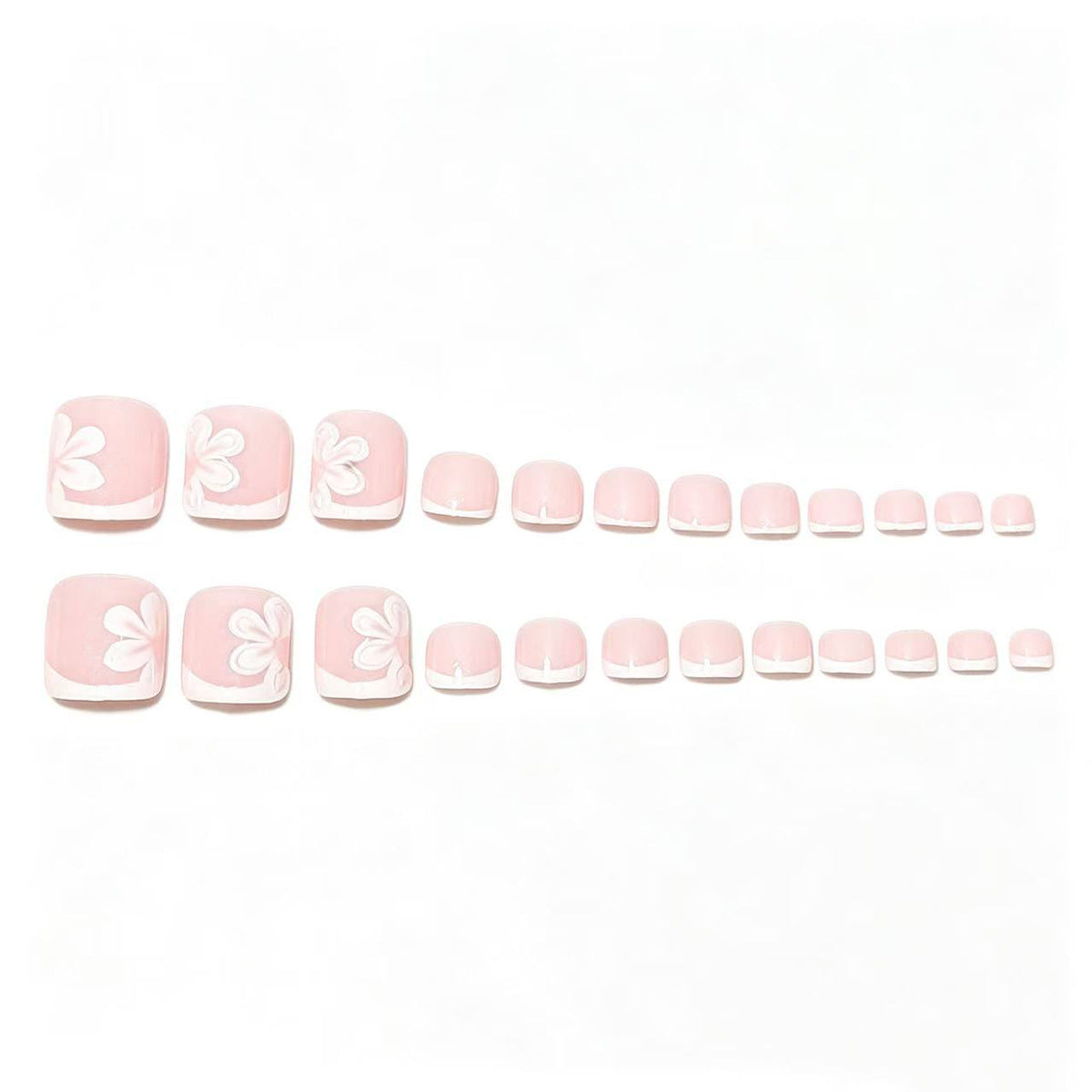 Elegantes French Tip Pediküre Set Brehn