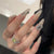 Elegantes Stiletto Press-On Nagel-Set mit Strass-Akzenten Brehn