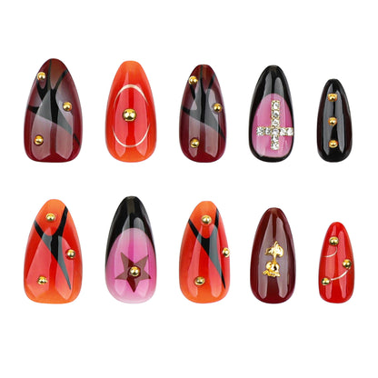 Kunstvolle Stiletto-Nägel mit kreativen Designs Brehn