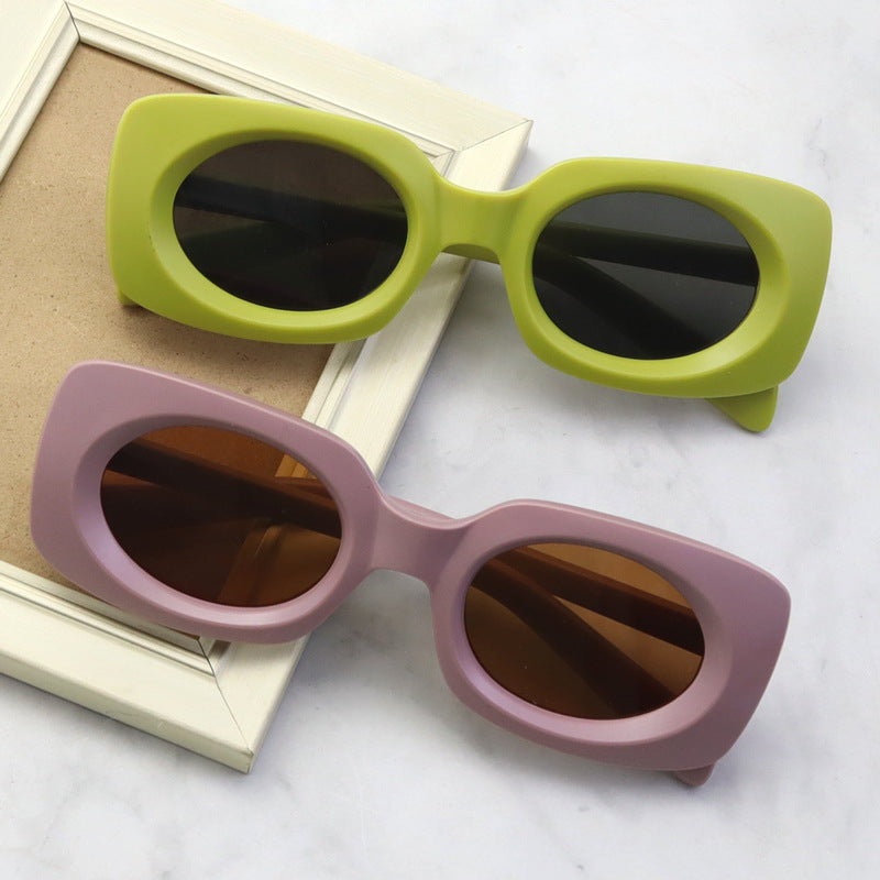 Zeitgenössische Matte Quadratische Sonnenbrille Brehn