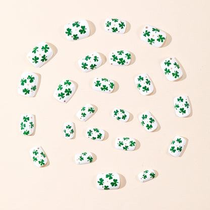 Shamrock-Themen-Nagelkunst-Erweiterungen Brehn
