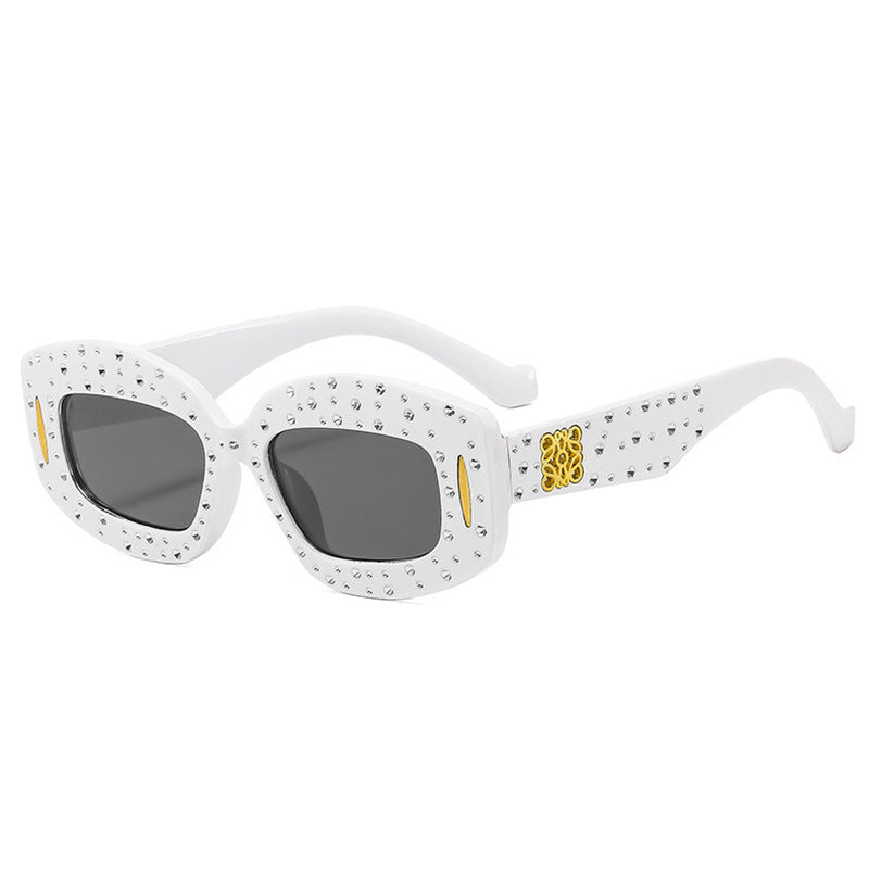 Damen auffällige Sonnenbrille mit glamourösem Strassdetails Brehn