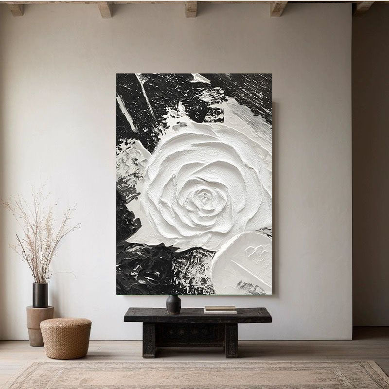 Texturiertes Floral Prägeleinwand Kunst