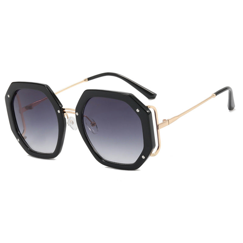 Damen stilvolle achtkantige Sonnenbrille mit UV-Schutz und elegantem Gestell Brehn
