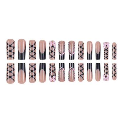 Dekoratives Stiletto Press-On Nagelset Brehn