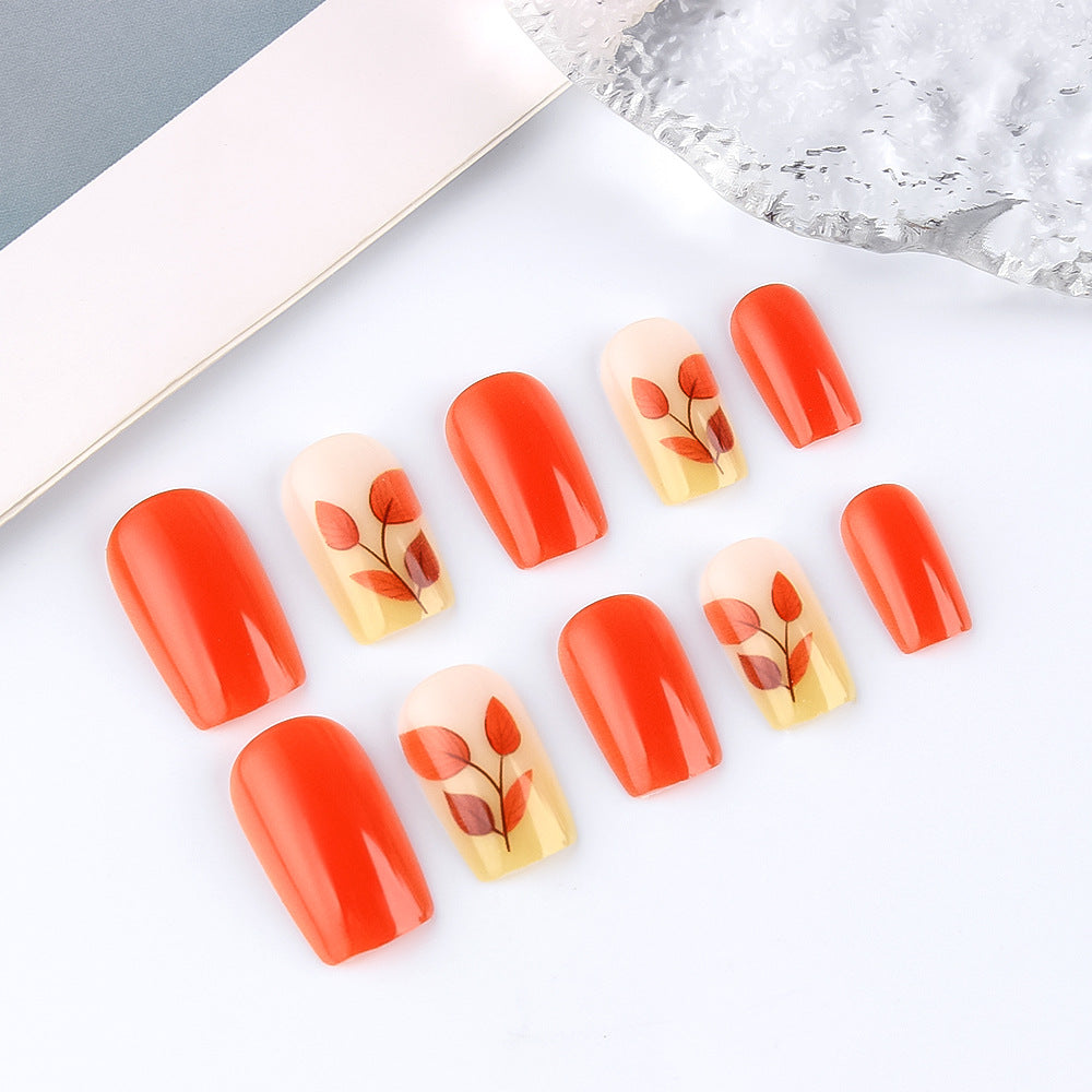 Herbst-Themen Press-On Nagelkunst Set Brehn